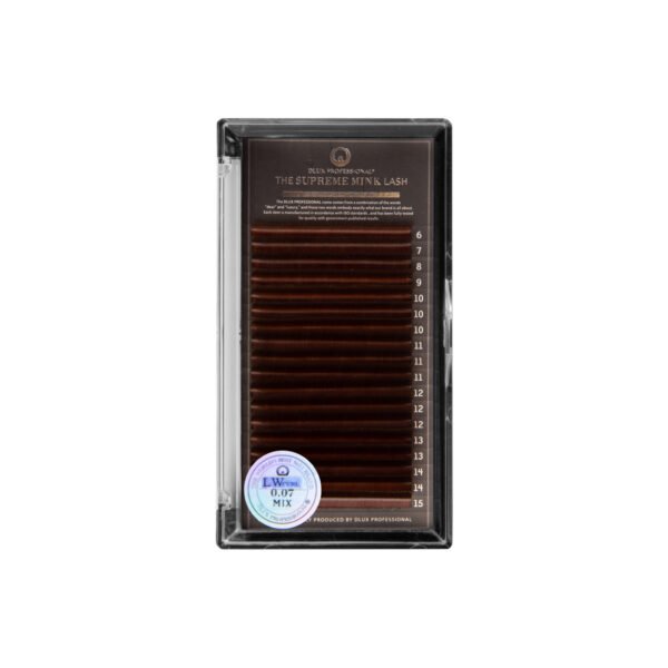 پالت مژه LW-0.07 دلوکس (قهوه‌ای تیره)