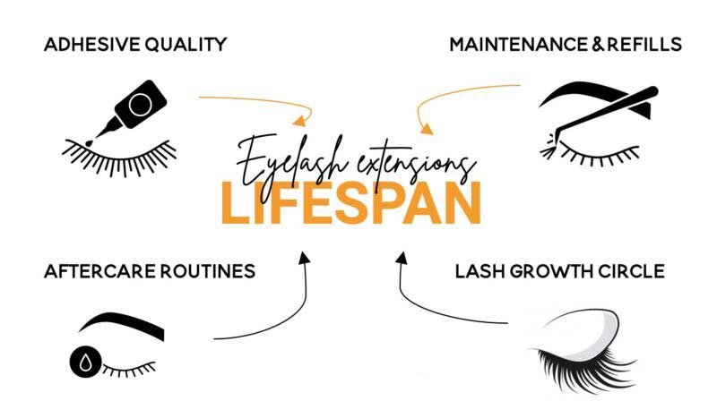 عوامل تأثیرگذار بر دوام و ماندگاری اکستنشن مژه